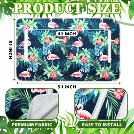 Fanfanwin Flamingo Golf Seat Cover 51 x 31 Inch Universal Golf Cart Seat Towel Blanket for Club Car and More 100% Microfiber Keeps Cool and Comfortable