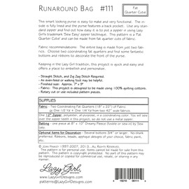 Lazy Girl Designs Runaround Bag Pattern