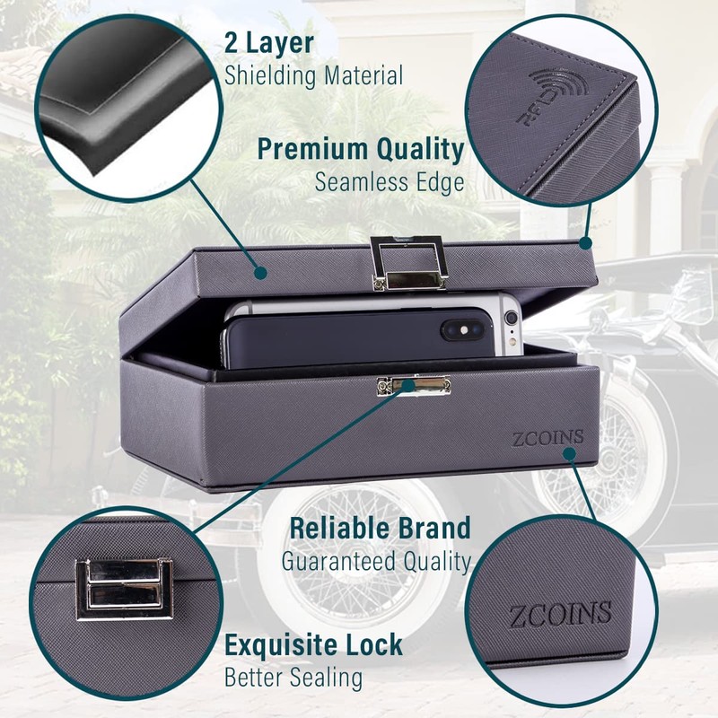 Car Key Signal Blocker & 2 Dual Layer Pouches Value