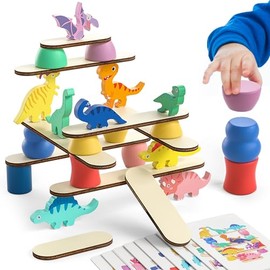 Montessori Learning Toys for Toddlers 2-4, Double-Sided Finger Counting & Number Tracing Board, Colorful Number Blocks, Solid Pine Wood Educational Math Toy for Kids Boys Girls Ages 1 3 5 Year Old