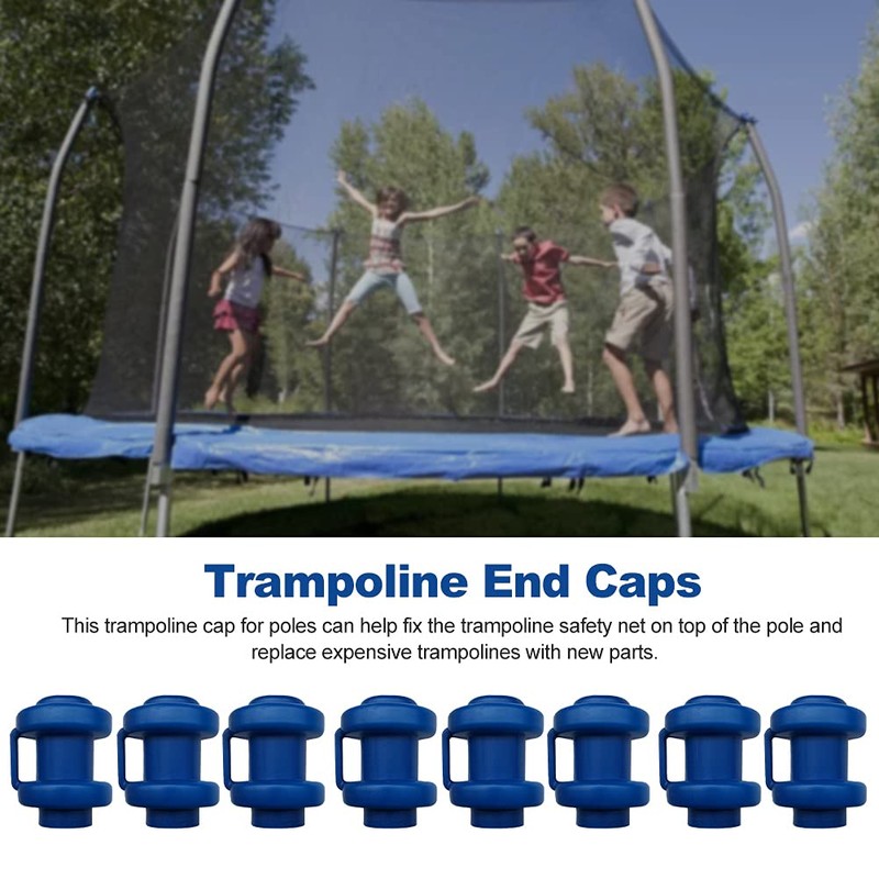 Kisbeibi 8pcs Trampoline End Caps, Dia 25mm Trampoline Enclosure Pole
