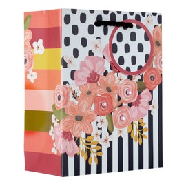 JILLSON & ROBERTS 6-Count Small 7.5" x 6" x 3" All-Occasion/Wedding Gift Bags Available in 8 Designs, Gypsy Floral