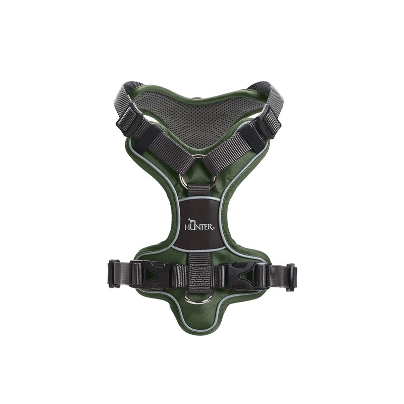HUNTER DIVO Dog Harness, XS, 34–47 cm, Green/Grey