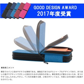 Raymay Fujii FY338K Pencil Case, Patarino S, Navy x Gray