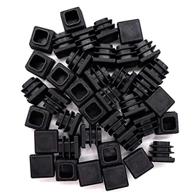 Square Tubing Plug Cap, 5/8 Inch Riccioofy 30Pcs Tubing End Cap Plastic Plugs Chair Glide Insert Finishing Plug Black