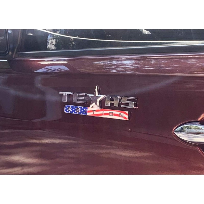3PC 3D TEXAS EDITION EMBLEM Silver+Color American Flag for CHEVY
