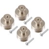 TRIXES 4PK Matte Silver Drawer Knobs - Decorative Cabinet Drawers
