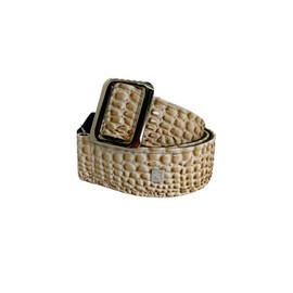 GET'M GET'M Aussie Gator Western Cream 2 Inch Guitar Strap