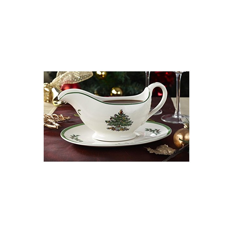Spode Christmas Tree Sauce Boat & Stand 0.28ltr