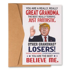 decorluxes Funny Card for Grandma from Granddaughter or Grandson, Humorous Birthday, Mother’s Day, or Christmas for Her, New Grandma Greeting Card for Women