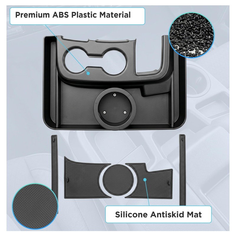 Sinminou Cup Holder Organizer for 2019-2026 Chevy Silverado/GMC Sierra 1500