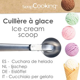 ScrapCooking - Stainless Steel Ice Cream Scoop - Ice Cream Ball Making - Stainless Steel Utensil - 5283
