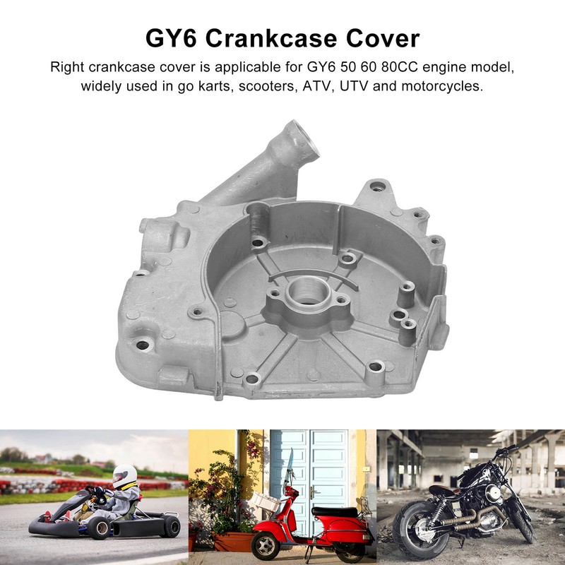 Engine Crankcase Cover Right Side Steel Alloy Universal Heat Resistant