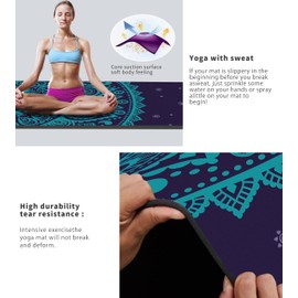 Cifupy Yoga Mat Double-Sided Non Slip Exercise Mat Eco Friendly TPE Fitness Exercise Mat With Carrying Strap & Storage Bag Workout Mat for Yoga, Pilates and Floor Exercises