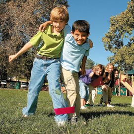 GALPADA 6pcs 3 Legged Race Bands Adjustable Tie Three-leg Ropes Nylon Tie Bands for Kids Legged Race Game Mixed Colors