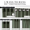 XTMYI Short Curtains for Bedroom,Pole Pocket Back Tab Linen Boho