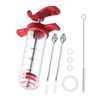 2 Pieces Marinade Syringe with 1 Piece Cleaning Brush, Plastic