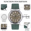 JIZZU Mens Watches Analog Quartz Watch, Man Leather Watches with