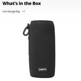 AMBITFUL 115 x 280 mm / 4.52 x 11.02 inch XL Size Lens Pouch Compatible with Canon, Nikon, Sony, Pentax X Large Camera Lens Case Bag Thick Protective Neoprene Pouch Soft Plush for DSLR Lens (LP-28,