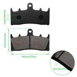 Brake Pads Front and Rear Compatible with Suzuki Bandit 1200 GSF1200S 2001-2005 / GSXR1100W 1993-1998 / GSXR750W 1994-1996 / Hayabusa GSX1300R 1999-2007 / TL1000R 1998-2003