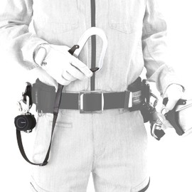 Tajima New Standard Safety Belt with Easily Detachable Auxiliary Rope for Non-Use Times, Super Compact Lightweight Reel with Constant Rewind, Does Not Take Up Space Around the Waist, Detachable Space