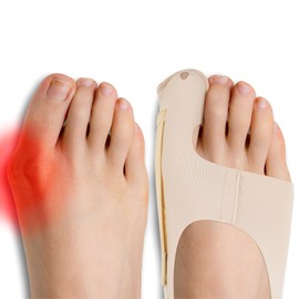 Bunion Corrector for Women, Orthopedic Bunion Splint Socks, Big Toe Straightener for Relieving Hallux Valgus, Comfortable and Adjustable Day/Night Support, 1 Pair of Medium