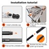 ZEFOXETO Pet Dog Transparent Umbrella, Clear Folding Adjustable Leash, Keeps
