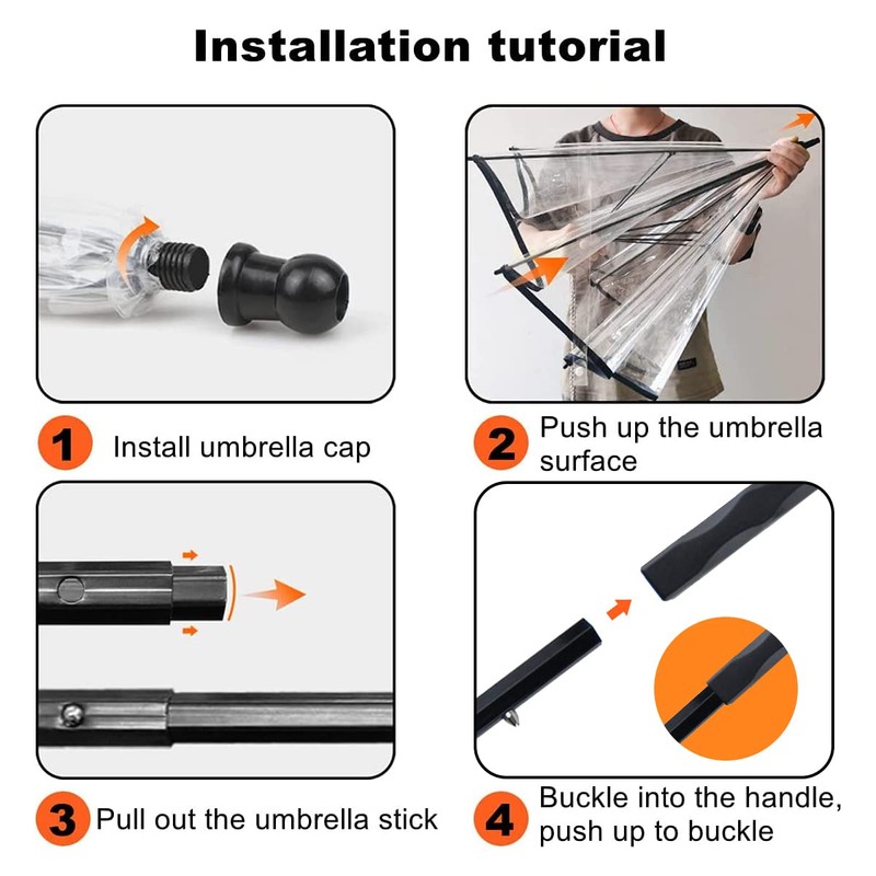 ZEFOXETO Pet Dog Transparent Umbrella, Clear Folding Adjustable Leash, Keeps