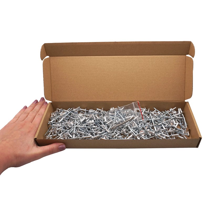 SKIR'CO (Pack of 300) Large Flange Aluminium Blind Rivets 4.0