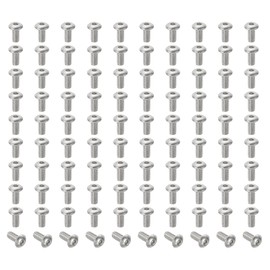 PATIKIL #4-40x1/4" Button Head Socket Cap Screws, 200 Pcs 304 Stainless Steel 18-8 Socket Cap Screw Bolts Allen Hex Drive Full Thread UNC