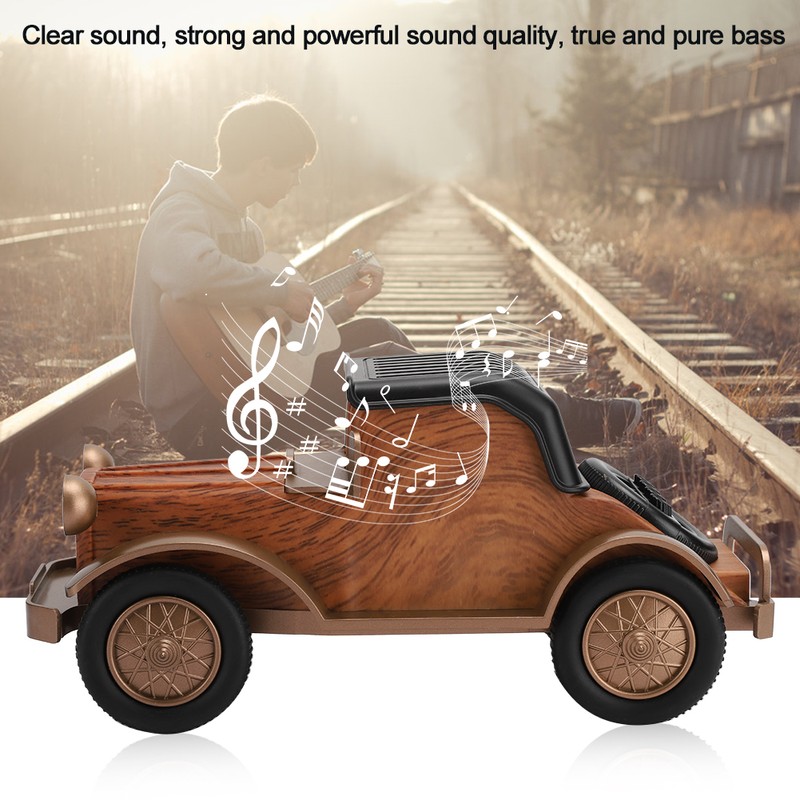 WISENOVO Vintage Car Shape Wireless Bluetooth Speaker Soundbox Home Audio