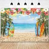 LIVUCEE 7x5ft Hawaiian Beach Photography Backdrop Summer Tropical Luau Palm