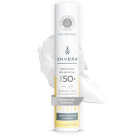 ENVERA  Protector Solar Facial Oil Control Piel Grasa SPF 50  Bloqueador Solar Facial Toque Seco Ultra Matificante  Primer Vegano Resistente Al Agua  
