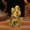 Laughing Buddha Statue Gold Large Sitting Feng Shui Dragon Turtle