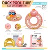 POZA Inflatable Duck Pool Float Tube- Heavy Duty Vinyl UV