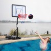 Lyneaca Portable Movable Swimming Pool PVC Transparent Backboard Basketball Stand