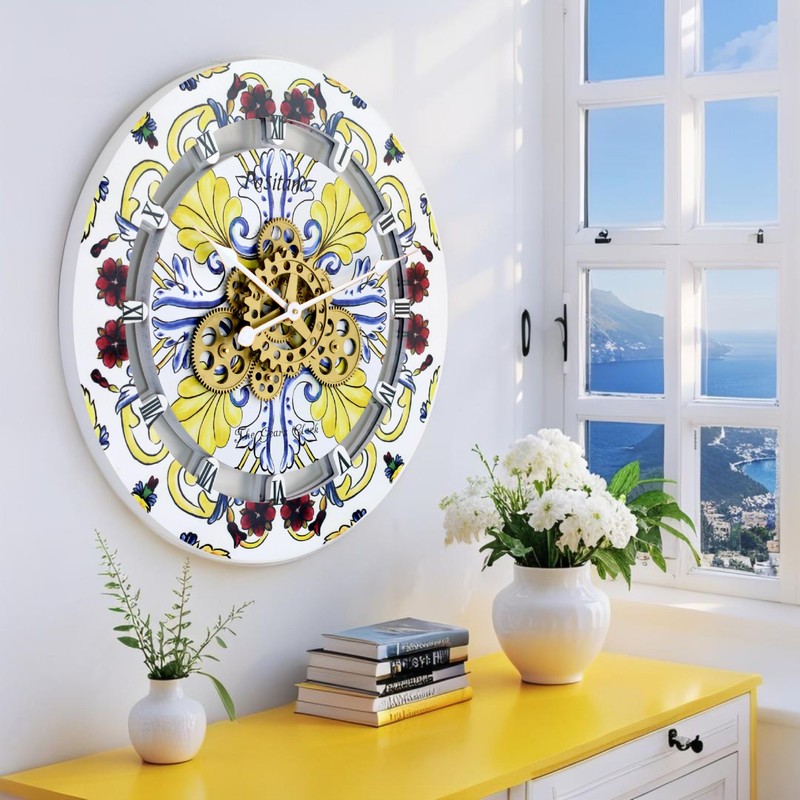 ImprovingLife The Gears Clock Wall Clock Italy Collection with Moving