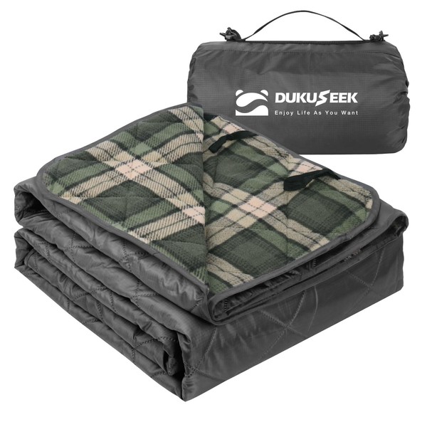 DUKUSEEK Waterproof Stadium Blanket with Hood, Large Outdoor Waterproof Blankets