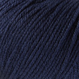 Gisimo 100% Merino Wool Yarn, 6-Ply Luxurious and Soft Yarn for Hand Knitting & Crocheting, 1.76 OZ/50g, 127 yds/116 Meters (Navy Blue, 1 Ball)