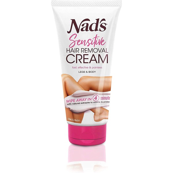 Nad's Hair Removal Cream - Gentle & Soothing Hair Removal For Women - Sensitive Depilatory Cream For Body & Legs, 5.1 Oz
