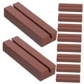 BIUDECO 10pcs Wooden Place Card Holders for Weddings Birthdays Anniversaries Rustic Parties Stylish Photo Display Stands with Unique Texture and Design