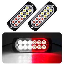 Sakurawing Universal Strobe Flash LED Light Daylight for Car, Bike, Truck, 12V/24V, Waterproof, Bright, Custom, White/Red