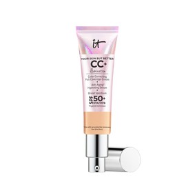 IT Cosmetics CC+ Cream Illumination (Neutral Medium) - Radiant Full Coverage Foundation With SPF 50+, Color Corrector & Hydrating Anti-Aging Serum, Hydrolyzed Collagen + Peptides - 1.08 fl oz