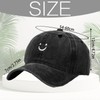 WENAUANG Unisex Smiley Face Retro Cotton Baseball Cap, Washed Distressed