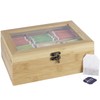 wenco Premium Tea Box with 6 Compartments, 21.7 x 16