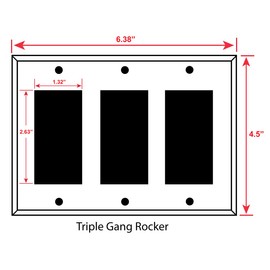 Monet: Stiller Winkle - Triple Rocker Switch Plate