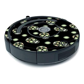 MightySkins Skin for iRobot Roomba 675 Minimal Coverage - Nighttime Skulls | Protective, Durable, and Unique Vinyl Decal wrap Cover | Easy to Apply, Remove, and Change Styles | Made in The USA