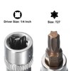 sourcing map 5pcs 1/4" Drive x T27 Torx Bit Socket,