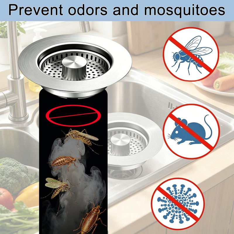 3 in 1 Kitchen Sink Stopper, Pop Up Kitchen Sink