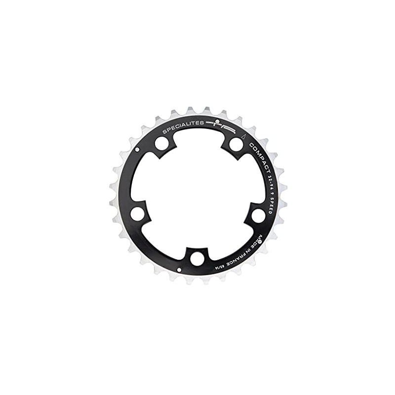 Spécialités TA Compact 94pcd 5 Arm 9 Speed Chainring, Black,